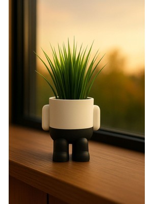 “ayaklı Şirin Saksılı Yapay Çiçek – Ev & Ofis Dekorasyonu”