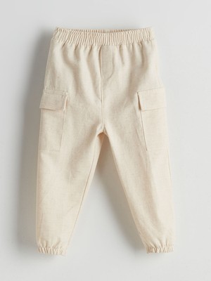 Lc Waikiki Yeni Sezon Keten Karışımlı Erkek Bebek Kargo Pantolon