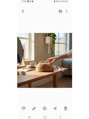 Burslu Dore Saçaklı Clutch Portföy El Çantası