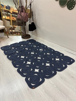 MaVaux Solena Jüt Hasır Dikdörtgen Şık Kilim Halı Paspas Yolluk Evinizi Şımartın Tarzınızı Yansıtın