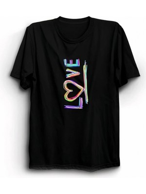 Marsilyan- Sevgililer Günü Için Özel Tasarım Love Baskılı Tshirt