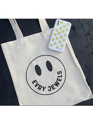 Giftora Evry Jewels Baskılı Körüklü Kanvas Çanta