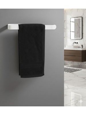 UG Home Beyaz Yapışkanlı Lamalı Solo Havluluk Ister Solo Peçetelik Ister Havlu Askısı