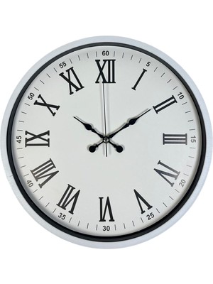 Tedaks 36 Cm Beyaz Roman Rakamlı Duvar Saati