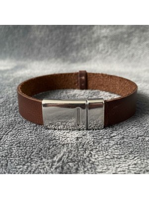 Uretti - Ali 7128 0254 El Yapımı Erkek Deri Bileklik