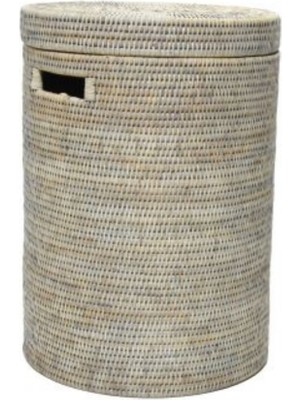 Baolgi Dobby Hasır Çamaşır Sepeti L Gri 38x52 cm