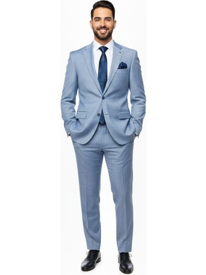 Presto Erkek 4 Drop Regülar Takım Elbise Mavi 475-070