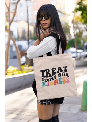 Giftora Kindness Baskılı Bez Çanta
