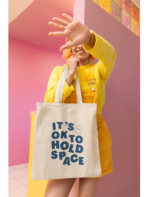 Giftora Hold Space Baskılı Bez Çanta