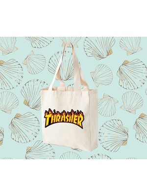 Giftora Thrasher Baskılı Körüklü Kanvas Çanta