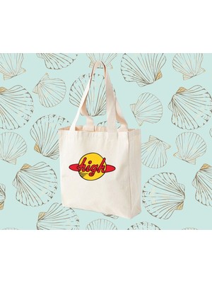 Giftora High Baskılı Körüklü Kanvas Çanta