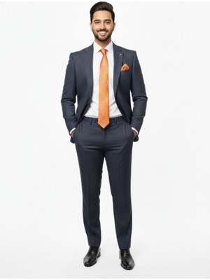 Presto Erkek 4 Drop Regülar Takım Elbise Lacivert 474-200