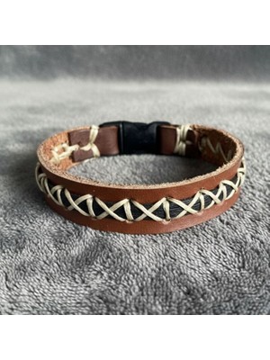 Uretti - Ali 7128 3600 El Yapımı Erkek Deri Bileklik