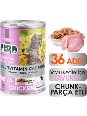 Dr.Diyor Dr. Diyor Tavuk Etli Yavru Kedi Maması 36 Adet