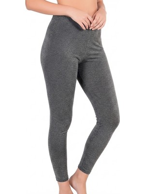 ByDon Pamuklu Penye Tayt Koyugri Günlük Esnek Yapılı Kumaş