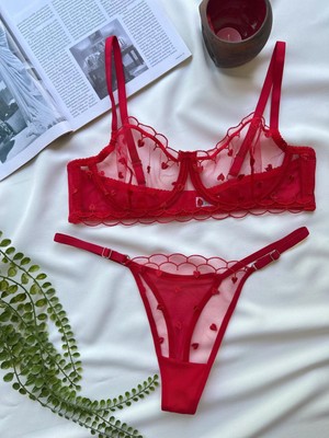 Ht Sağlık Kalpli Sütyen Takımı Bralet Set