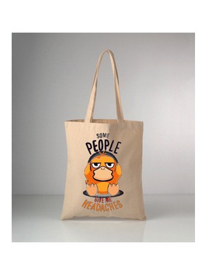 Giftora Komik Mizah-13 Baskılı Ham Bez Çanta 35X40 cm