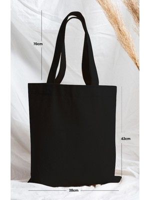 Giftora Siyah Gabardin Çanta Baskısız