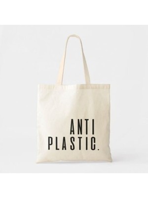 Giftora Plastic Karşıtı Temalı Ham Bez Omuz