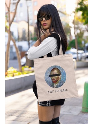 Giftora Art Is Dead Baskılı Bez Çanta