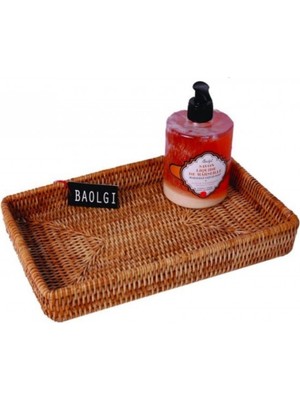 Baolgi Hasır Spa Tepsisi Naturel 30x20x4 cm