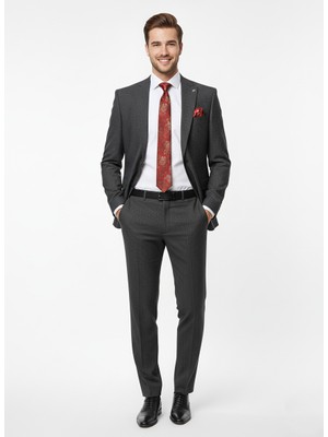 Presto Erkek 4 Drop Regülar Takım Elbise Siyah 478-001