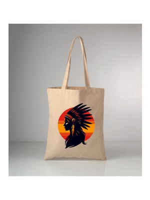 Giftora Kızıldereli Kız Baskılı Ham Bez Çanta 35X40 cm