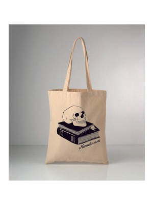 Giftora Ölümde Var Baskılı Ham Bez Omuz Çantası 35X40 cm