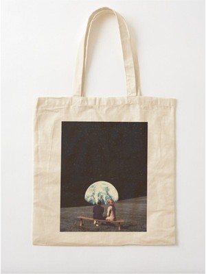 Giftora Adam Uzak Tasarımlı Ham Bez Omuz