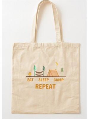 Giftora Eat Sleep Camp Repeat Ham Bez Omuz