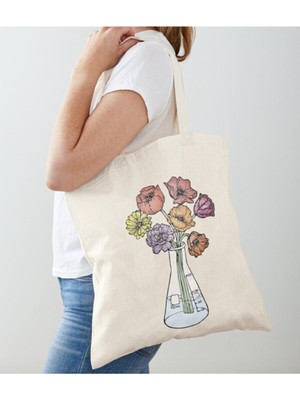 Giftora Minimal Saksı Vazolu Ham Bez Omuz