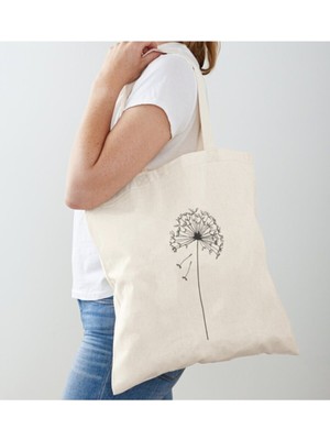 Giftora Karahindiba Çiçeği Serisi 1 Tasarım Ham Bez