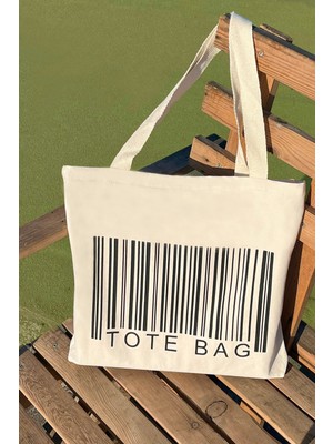 Giftora Totebag Desenli Bez Çanta - Sanatsal Kanvas Omuz Çantası - Kadın Alışveriş Çantası