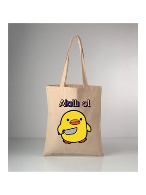 Giftora Komik Mizah-2 Baskılı Ham Bez Çanta 35X40 cm