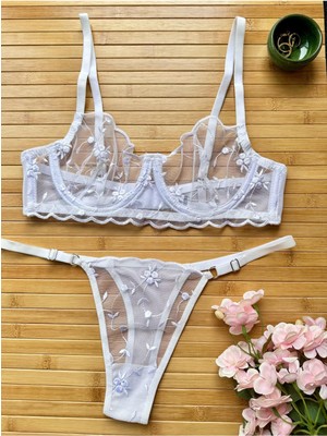 Ht Sağlık Çiçekli Sütyen Takımı Bralet Set