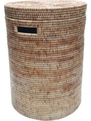 Baolgi Hasır Dobby L Çamaşır Sepeti Naturel 38X52 cm