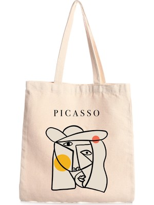 Giftora Picasso Baskılı Kanvas Bez Çanta