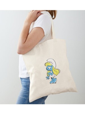 Giftora Şirine Baskılı Ham Bez Omuz Çantası