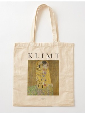 Giftora Klimt - Öpücük Tablosu Ham Bez Omuz