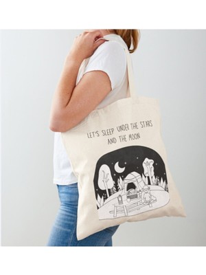 Giftora Kamp - Gezgin - Yıldızlar Ham Bez Omuz