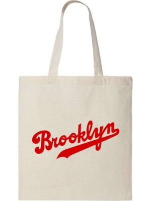 Giftora Brooklyn Baskılı Ham Bez Omuz Çantası 2