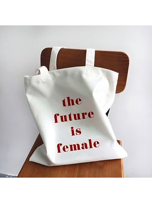 Giftora The Future Baskılı Körüklü Kanvas Çanta