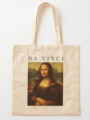 Giftora Da Vinci - Mona Lisa Tablosu Ham Bez Omuz Çantası