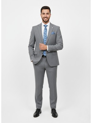 Presto Erkek 4 Drop Regülar Takım Elbise Gri 470-070