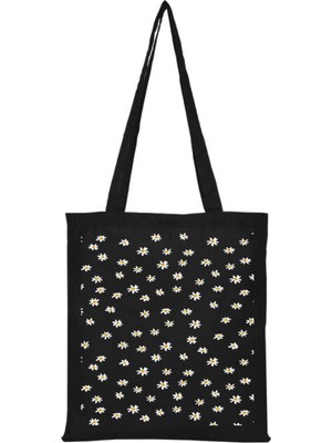 Giftora Papatya Ham Siyah Bez Çanta