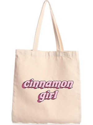 Giftora Cinnamon Girl Baskılı Kanvas Çanta