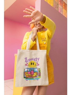 Giftora Lonely Baskılı Bez Çanta