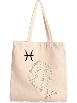 Giftora Burçlar Baskılı Kanvas Çanta