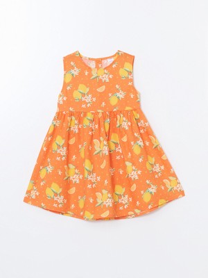 Lc Waikiki Yeni Sezon Bisiklet Yaka Çiçekli Kız Bebek  Elbise