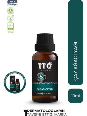 TTO Çay Ağacı Yağı 10 ml Nemlendirici Etki Cilt ve Saçta Parlaklık Sağlar